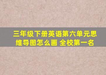 三年级下册英语第六单元思维导图怎么画 全校第一名